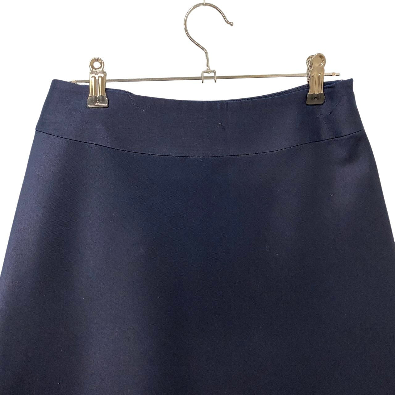 62g7 LANVIN COLLECTION ランバンコレクション セットアップ スカートスーツ フォーマル シルクウール混 サイズ38 ネイビー レディース 女性用o07t