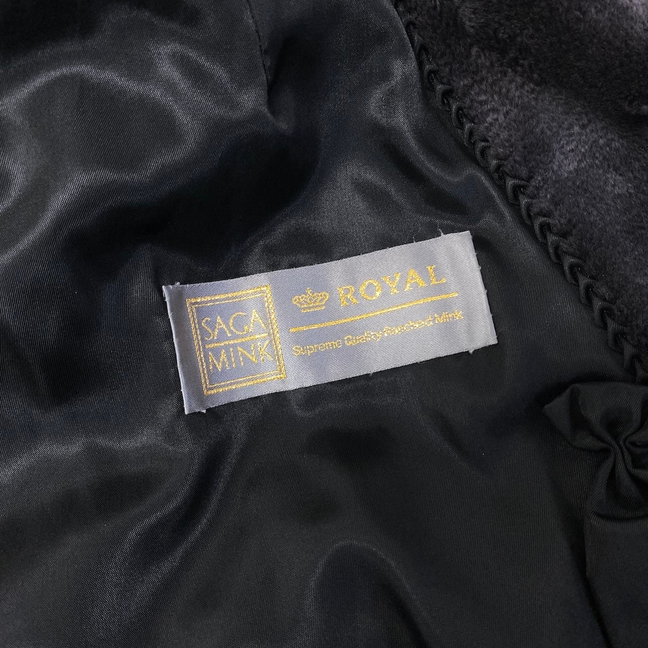 36g1 SAGA ROYAL サガロイヤル サガミンク シェアードミンク 本毛皮 ロングコート サイズfree グレー系 レディース 女性用u02t