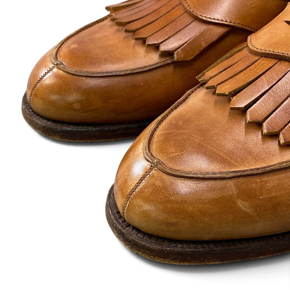 3j14 Crockett&Jones クロケット&ジョーンズ ユナイテッドアローズ別注 SONNING キルトローファー 6340 9E キャメル レザー メンズ 紳士靴o07t