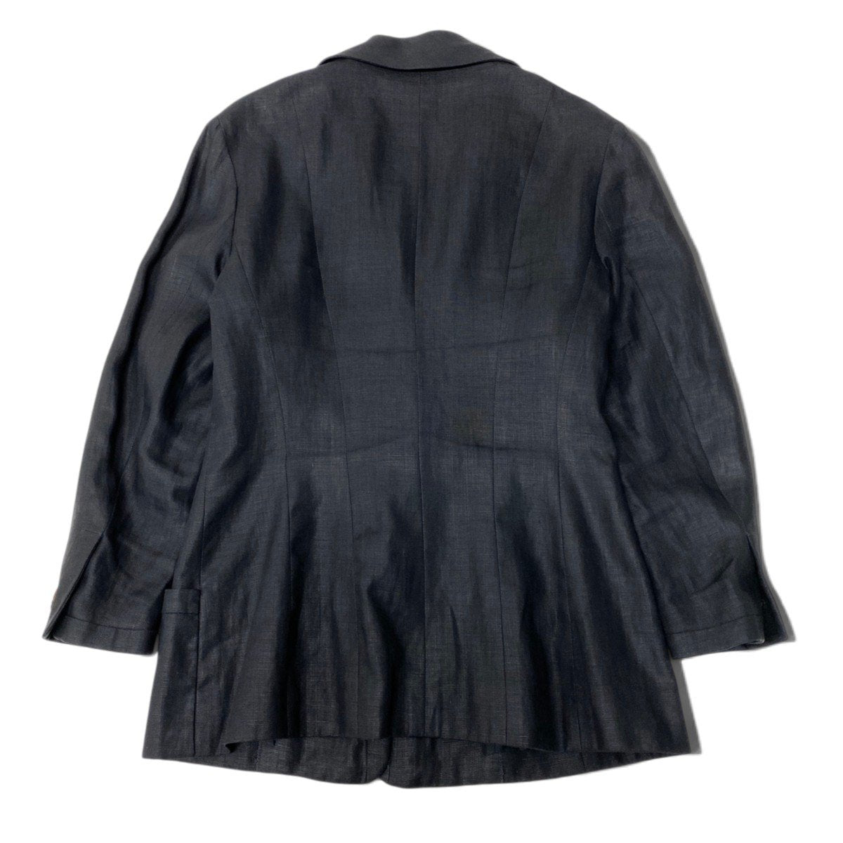 Ci13 CHANEL BOUTIQUE シャネル テーラードジャケット 金ボタン 裏地ココマーク ブラック レディースta2