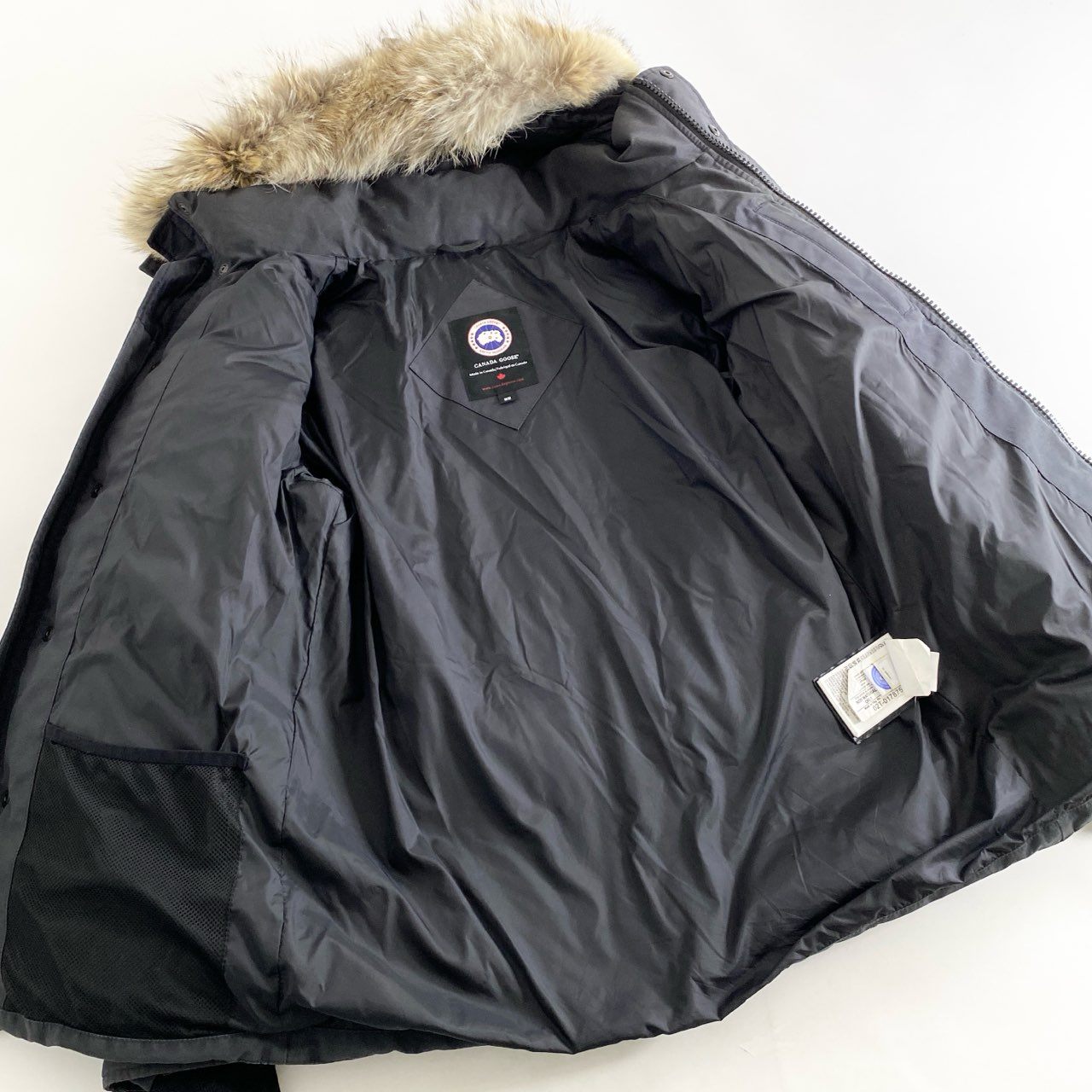 40i13 CANADA GOOSE カナダグース 3808M WYNDHAM PARKA ウィンダムパーカー ダウンジャケット コヨーテファーフード サイズM ブラック メンズ