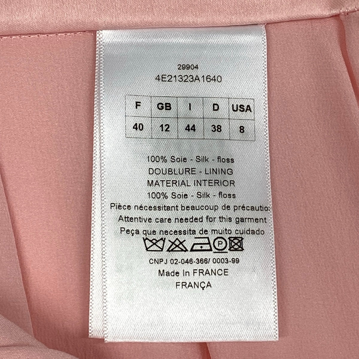 Eg10 【美品】 Christian Dior クリスチャンディオール バルーンスカート ミディ丈 サイズ40 フランス製 ピンク シルク100％ レディースk02i