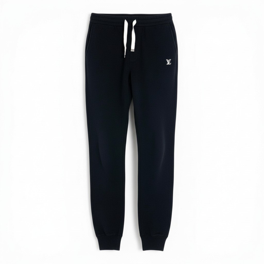 Id2 《極美品》 LOUIS VUITTON ルイヴィトン × 草間彌生 LV ニットスウェットパンツ LV Knit Sweat Pants サイズL ブラック Yayoi Kusamat18r