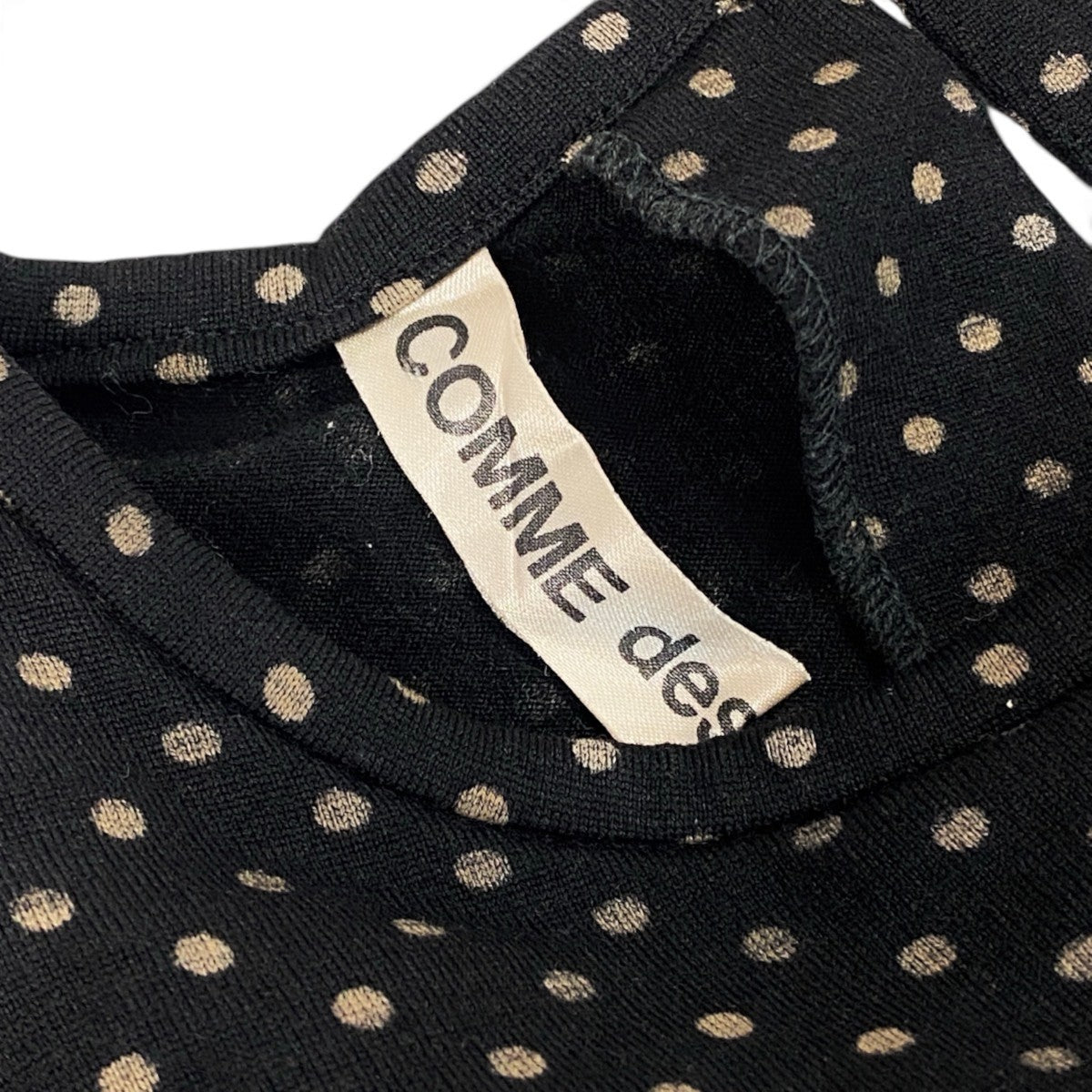 Ai4 COMME des GARCONS 80's～90's アーカイブ ブラウスカットソー ドット柄 ブラック レディース 女性用u02t