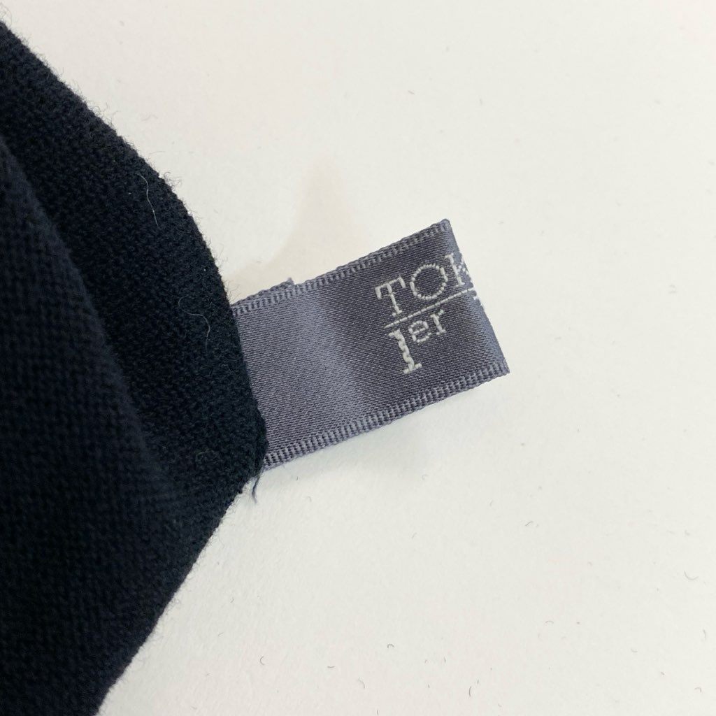 63a12 TOKUKO 1er VOL トクコプルミエヴォル 7分袖 チュニックワンピース コットンニット 刺繡 レディース 女性用 9 ブラック ホワイト イエロー 綿100％u02t