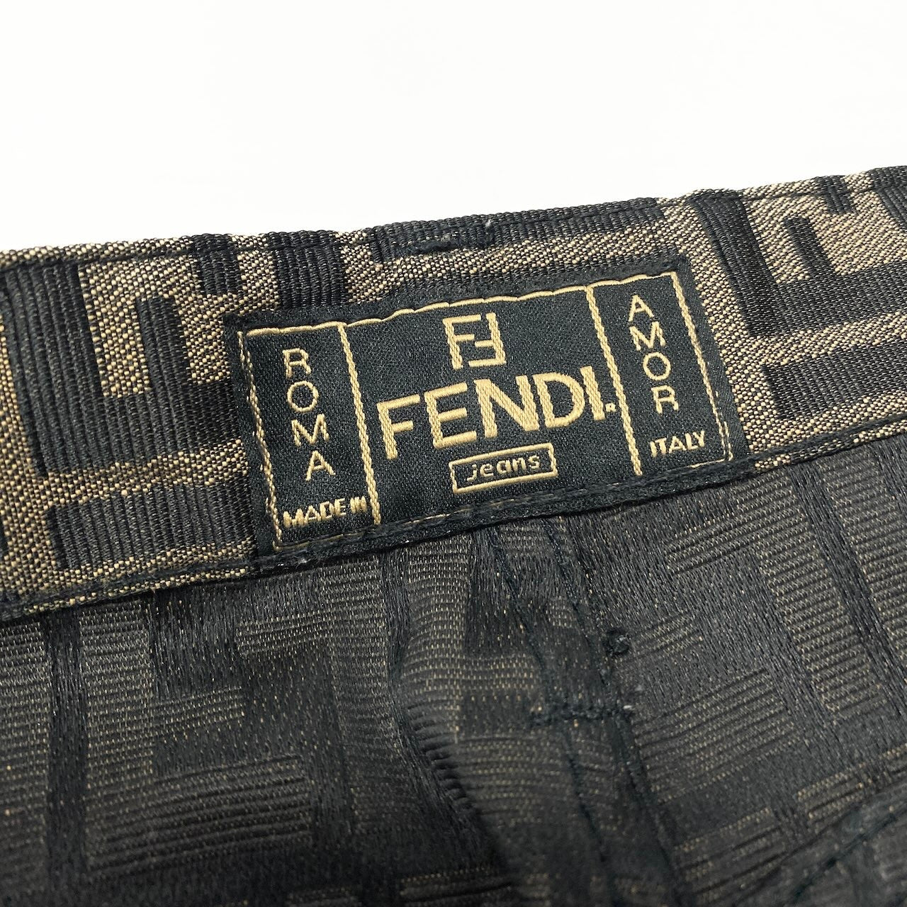 Mc30  FENDI フェンディ ズッカ柄 ロングパンツ テーパードパンツ 総柄 サイズ29 ベージュ系 メンズ 紳士服u02t