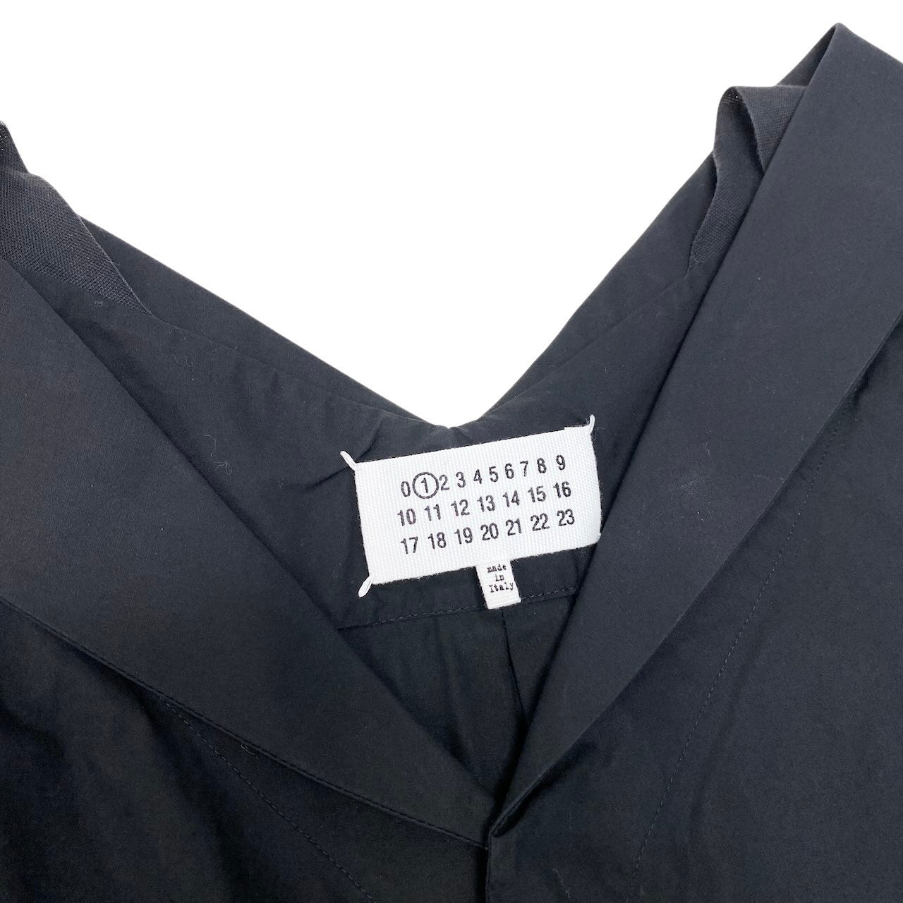 Ef9 Maison Martin Margiela メゾンマルジェラ フレンチスリーブ Vネック カットソー コットンシャツ サイズ40 ブラック レディース 女性用u02t