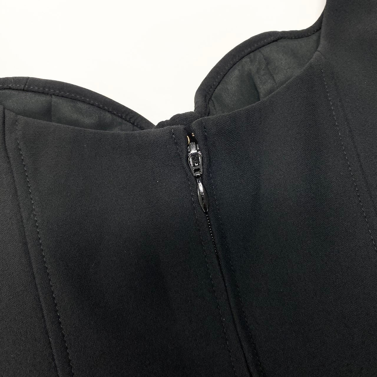 52c10 ALEXANDER McQUEEN アレキサンダーマックイーン 2012年 コルセット トップス 36 ブラック レディース イタリア製u02t