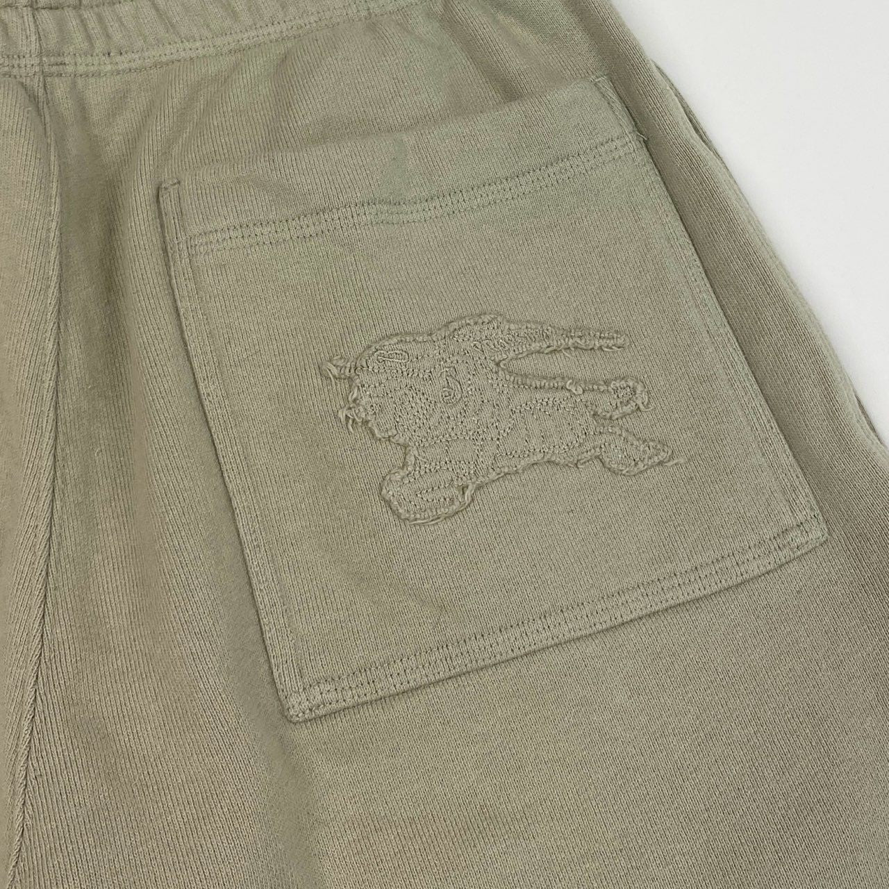 Ib16《美品》 BURBERRY バーバリー ホースロゴ アップリケ スウェットパンツ リラックスパンツ XS ベージュ系 レディースu02t