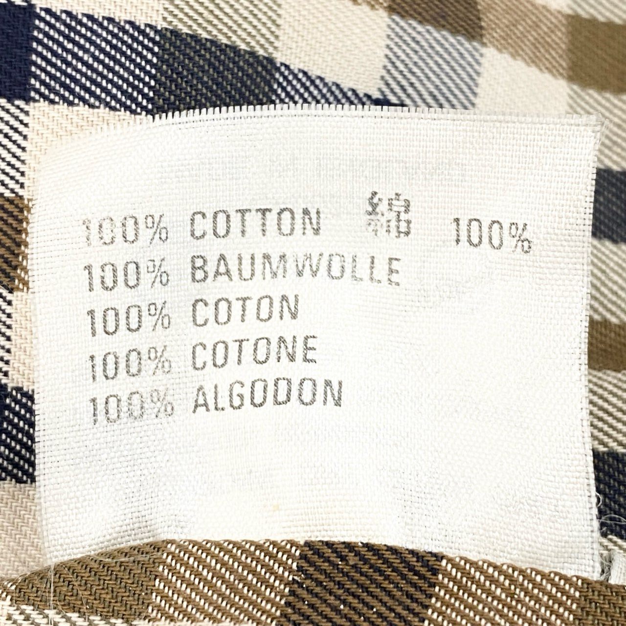 51Ⅼ2 Aquascutum OF LONDON アクアスキュータム 英国製 トレンチコート ロングコート 裏地チェック柄 メンズ 紳士服 ネイビー コットン100％u02t