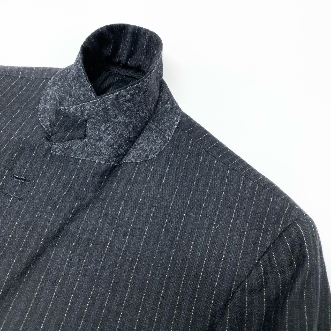 51Ⅼ2 Cesare Attolini チェザーレアットリーニ シングルスーツ セットアップ ストライプスーツ タイユアタイ 50 7R グレー系 ウール メンズ tie your tieu02t