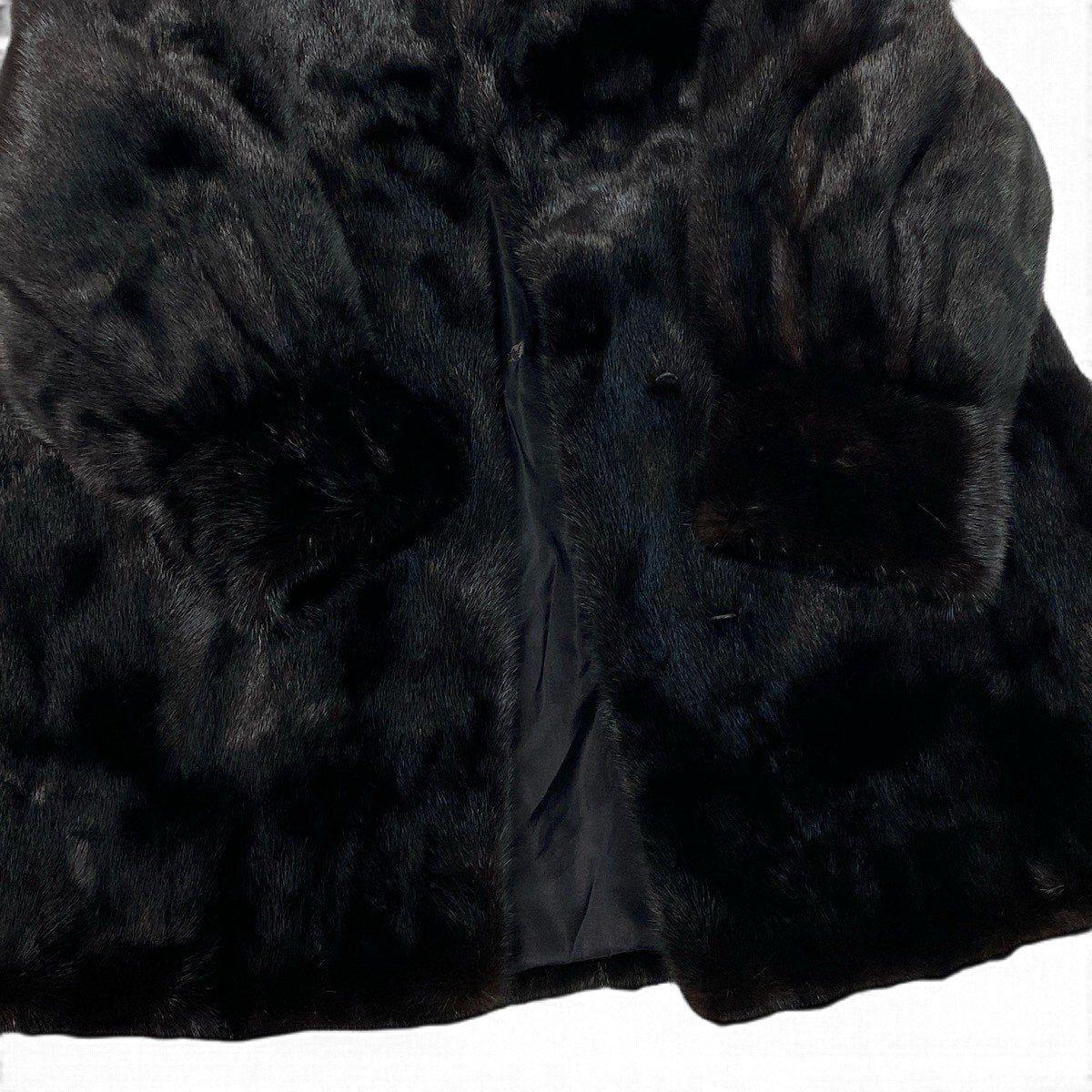 30j7 SAGA MINK サガミンク 銀サガ ダークミンク ロングコート サイズ11 ブラック 最高級本毛皮 Dark Mink Fur Long Coat リアルファーt18r