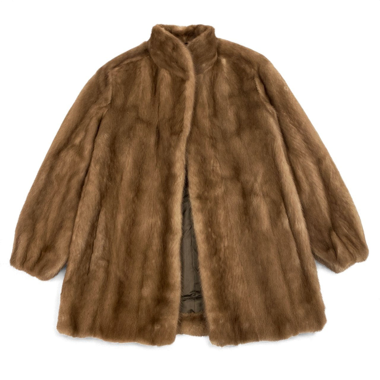 44L10 palody パステルミンク ファーコート サイズ9号 茶系 本毛皮 MINK FUR 毛質◎ 毛並み◎t18r