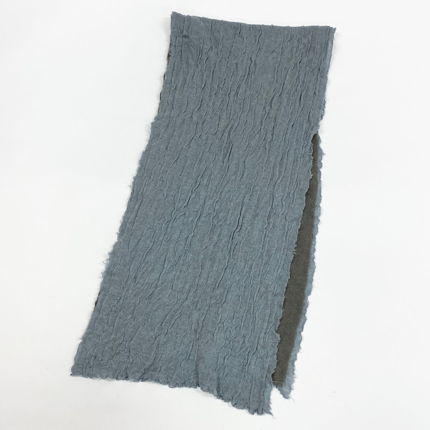 35L19《タグ付き》 Faliero Sarti ファリエロサルティ 大判マフラー ドッキングデザイン ストール 40×160 ブルー系 カシミヤ混 ユニセックス 男女兼用k02i