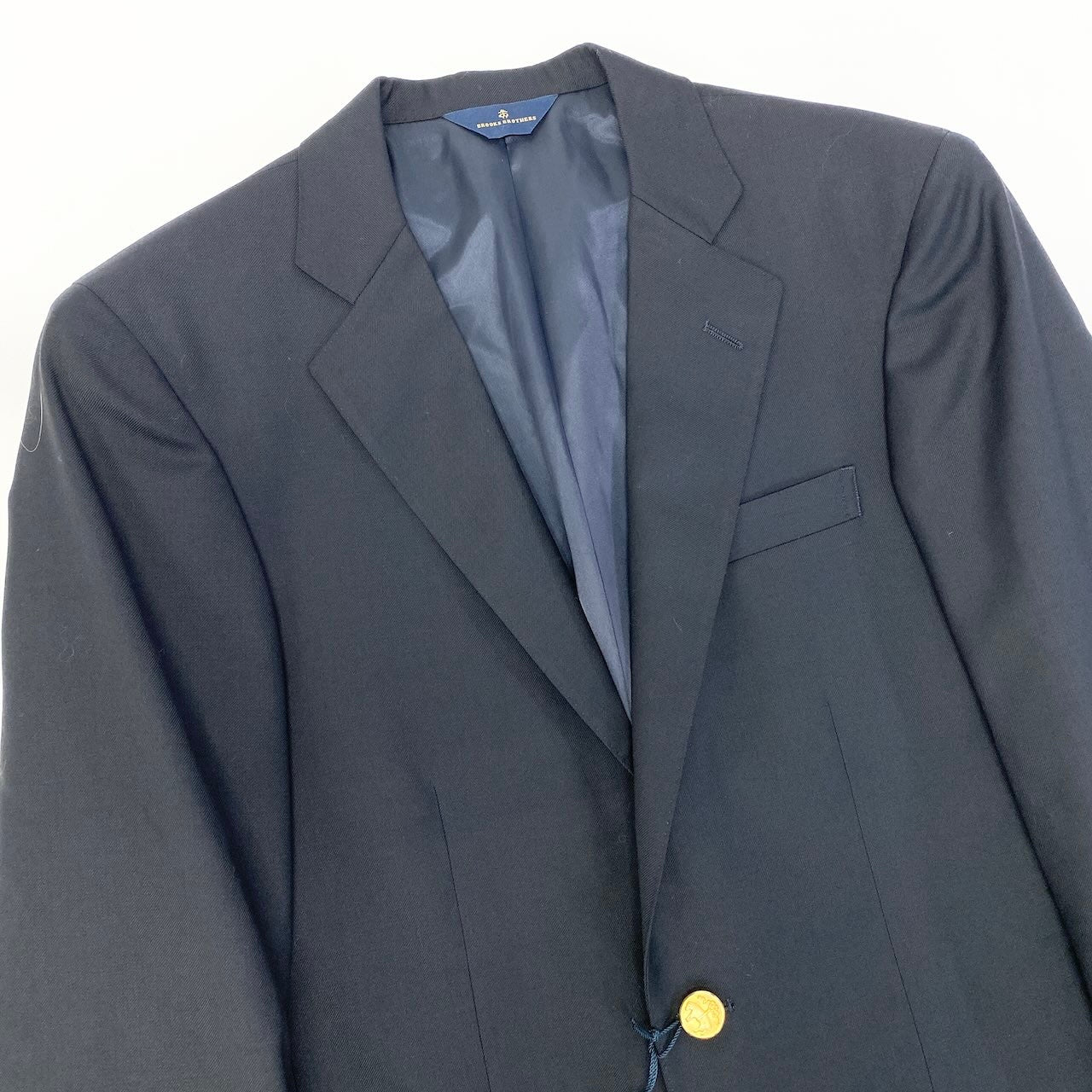 69d30 BROOKS BROTHERS ブルックスブラザーズ Tollegno1900 イタリア製生地 REGENT FIT テーラードジャケット 紺ブレザー 金ボタン 36SHT ネイビー メンズ 紳士服u02t