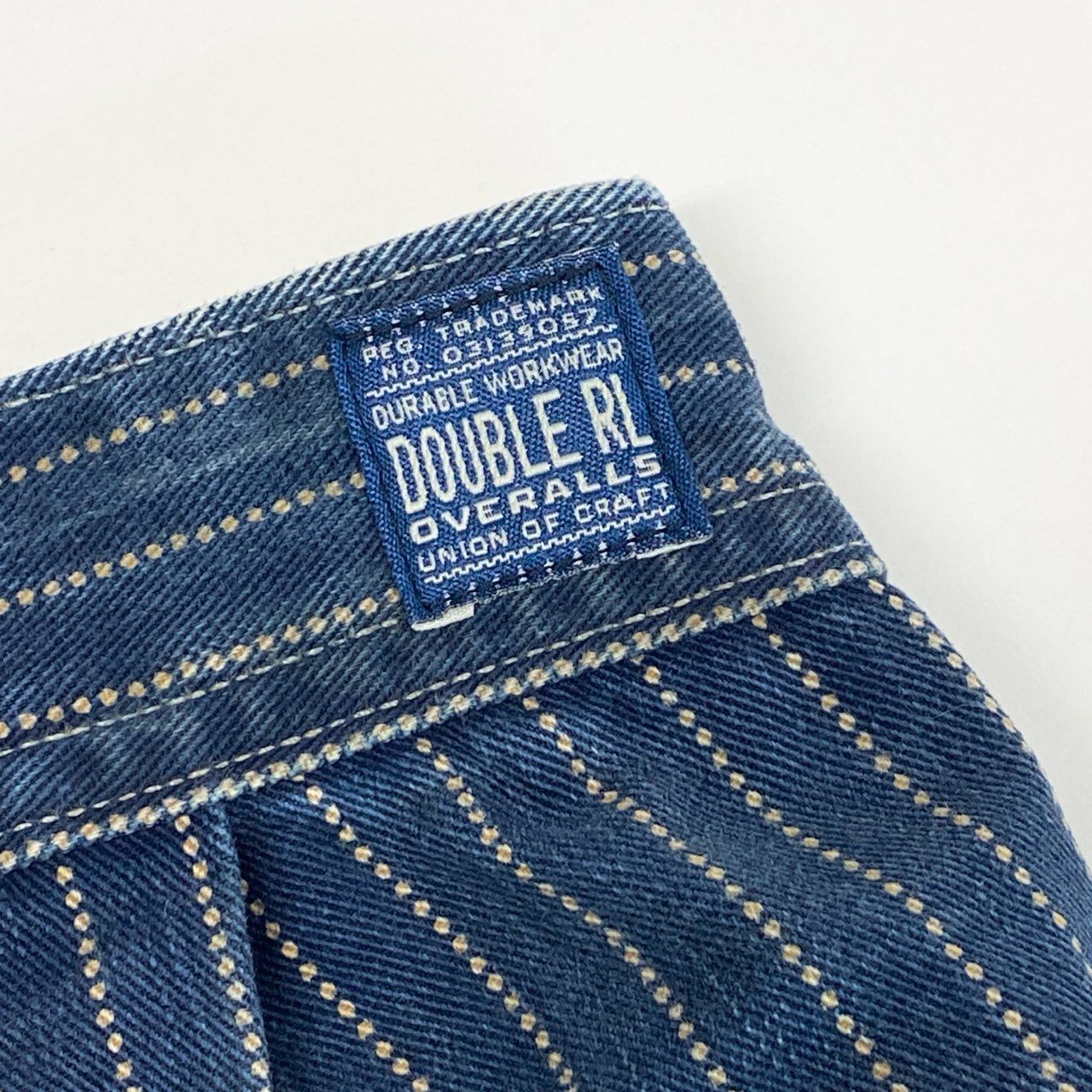 33L4 DOUBLE RL ダブルアールエル RRL ストライプ デニムペインターパンツ 32 インディゴブルー Ralph Lauren ラルフローレン USA製 ジーンズt18r