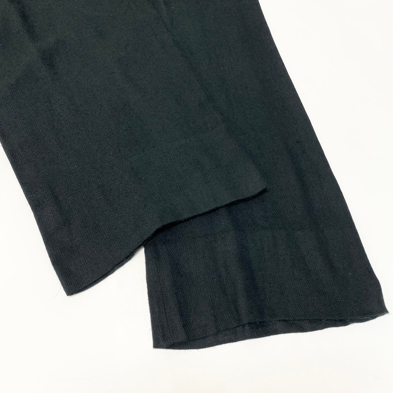 56e12 ISSEY MIYAKE イッセイミヤケ ヴィンテージ 70s~80s ワイドパンツ ボトムパンツ 日本製 9サイズ ブラック レディース 女性用u02t
