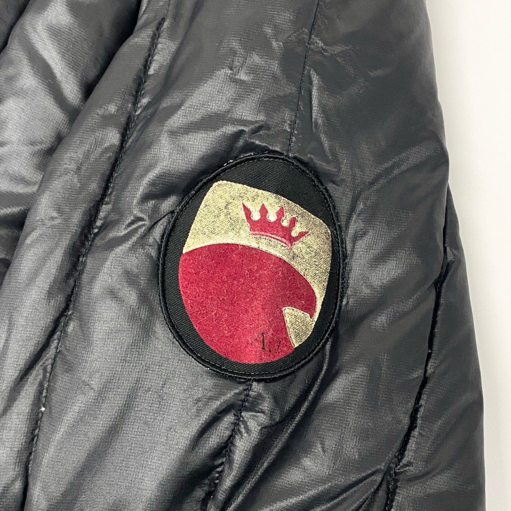 81L15 ARMANI JEANS アルマーニ ジーンズ ダウンジャケット ブルゾン アウター 袖ワッペン XL ブラック メンズ 男性用u02t