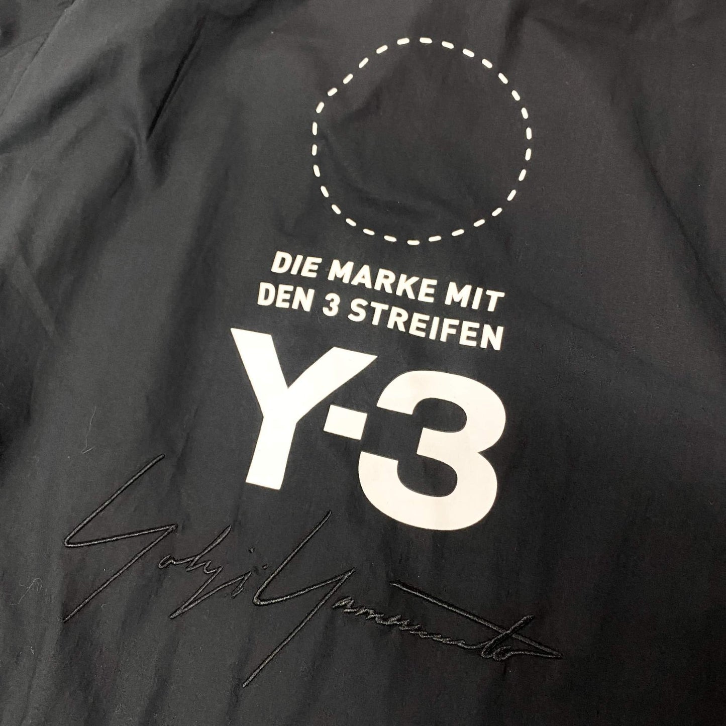 7L22  Y-3 ワイスリー Mod Parka Shirt オーバーサイズフーディージャケット背面 ロゴ刺繍 Lサイズ ブラック コットン100％ メンズu02t