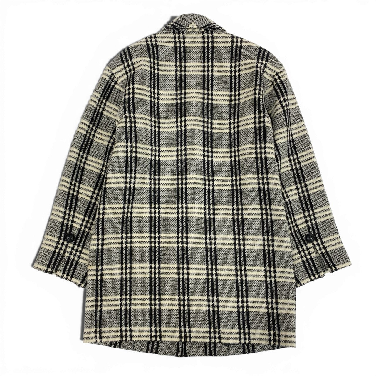 2L27 Vintage Christian Dior ヴィンテージ クリスチャンディオール Plaid Overcoat オーバーコート 格子柄 Size 11 レディース 女性用k02i