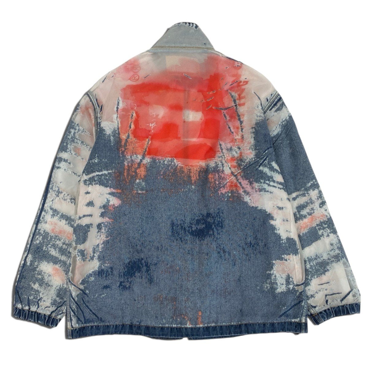 i25 【新品保管品】DIESEL 24SS D-Krap-Fse シースルーデニム トラックジャケット Mサイズ マルチカラー メンズ 男性用u02t