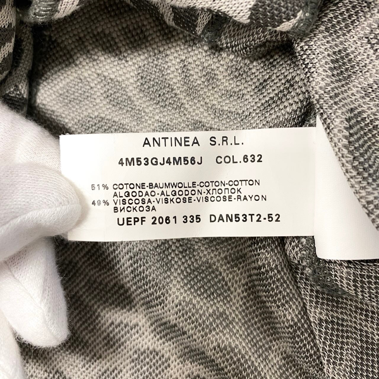 55h9 ARMANI COLLEZIONI アルマーニコレツィオーネ ニットジャケット ロングスリーブ カーディガン 総柄 サイズ38 グレー レディースu02t