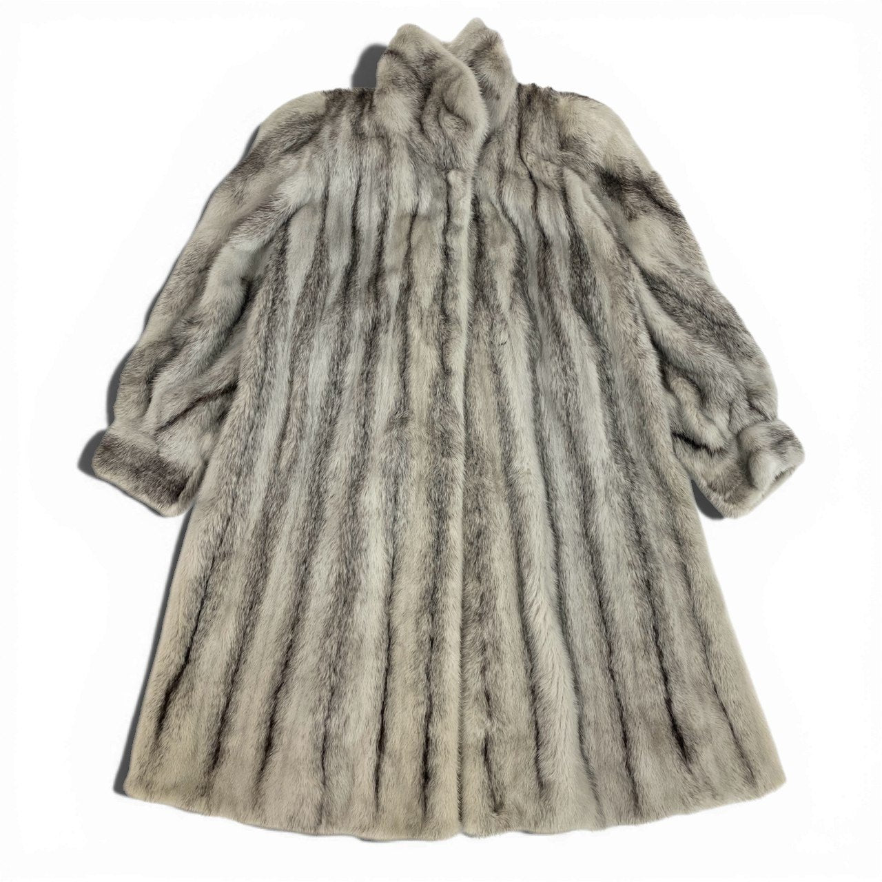 30a9 YUKI BELLE FEMME SAGA MINK サガミンク 金サガ クロスミンク ロングコート サイズF 最高級毛皮 Fur Coatt18r