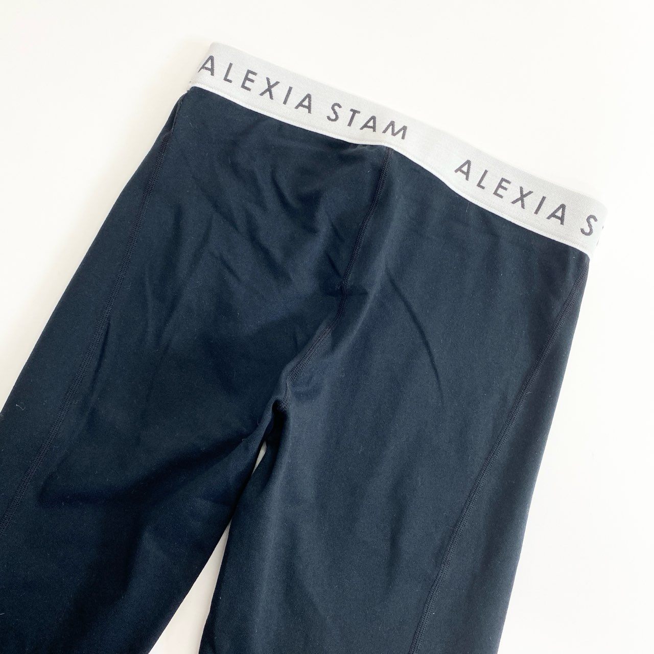 51f16 《美品》 ALEXIA STAM アリシアスタン ヨガウェア セットアップ ブラトップ タイツ スポーツウェア サイズL ブラック レディース