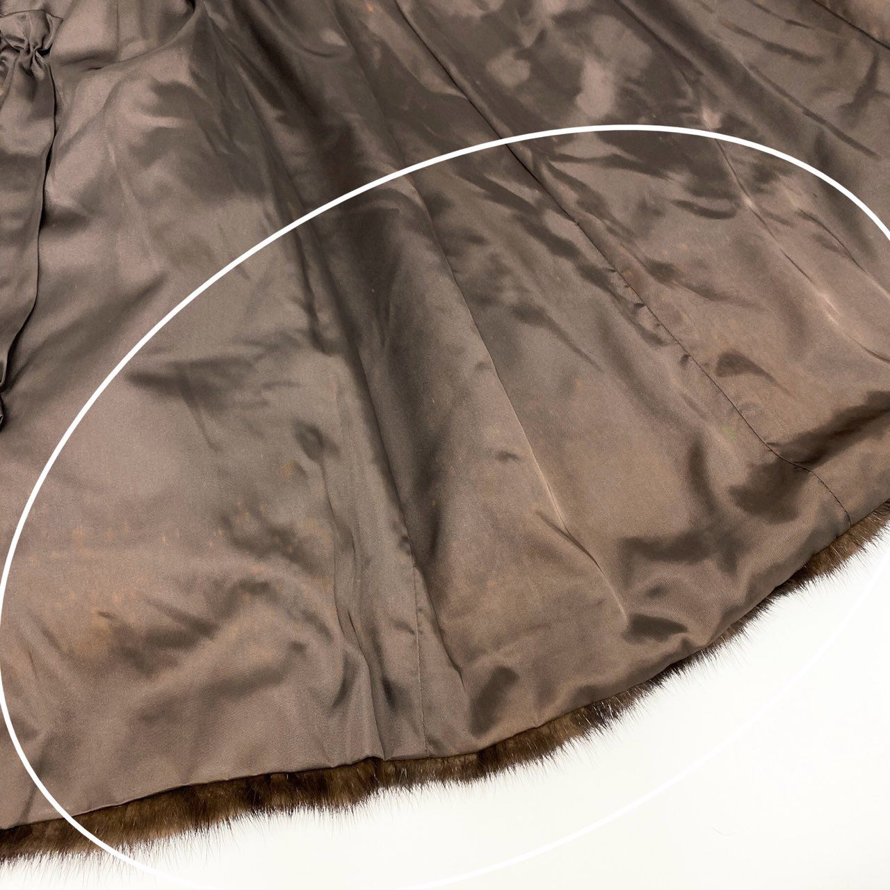 84L9 SAGA MINK サガミンク 銀サガ デミバフミンク レアデザインコート サイズM ブラウン 最高級本毛皮 アームバンド付 MINK FURt18r