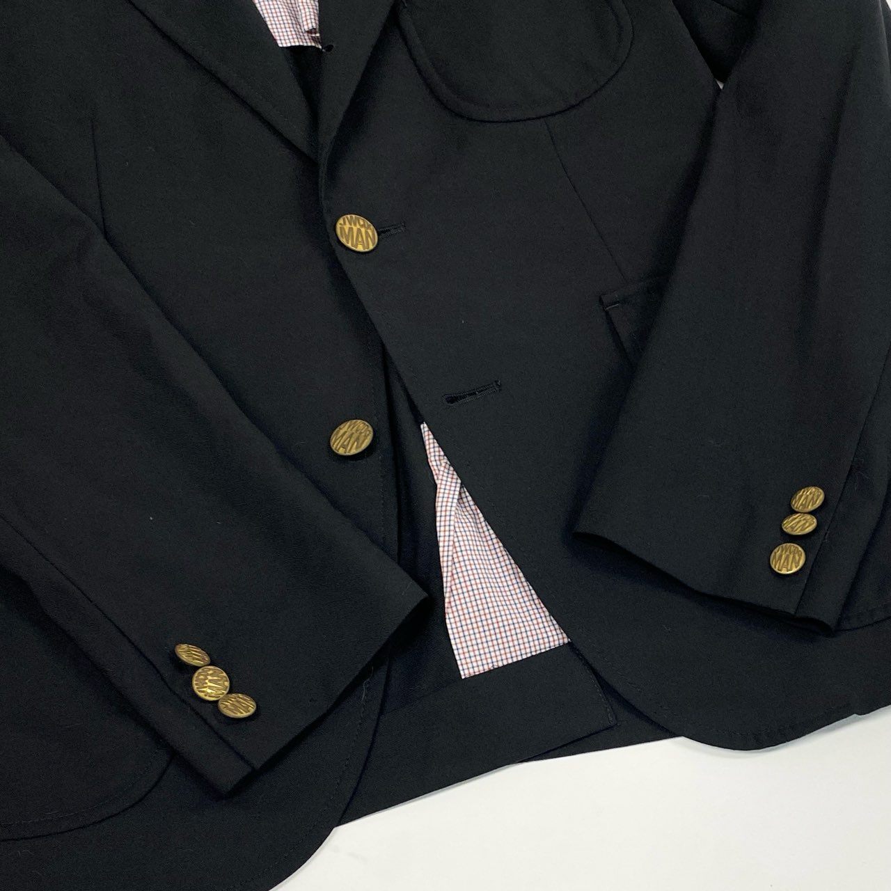 Ac6 JUNYA WATANABE COMME des GARCONS ジュンヤワタナベ コムデギャルソン AD2012  ブレザー テーラードジャケット サイズM ブラック メンズ レディース ユニセックスk02i