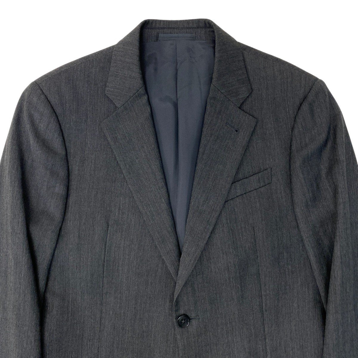 84g15 ARMANI COLLEZIONI アルマーニコレツィオーネ セットアアップ シングルスーツ 2B サイズ48 グレー ウール100％ メンズ 紳士服o07t