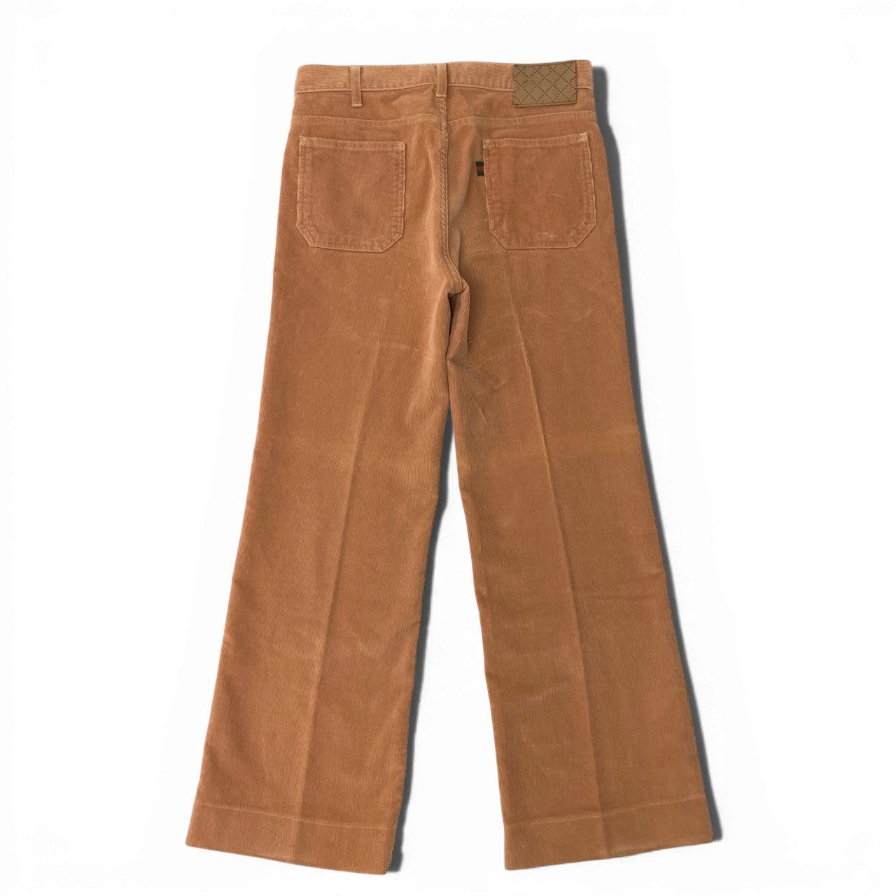 Ｍc5 GUCCI グッチ コーデュロイパンツ ストレート ボトムス シェリーライン メンズ 紳士服 サイズ46 オレンジ系 コットン100％o07t