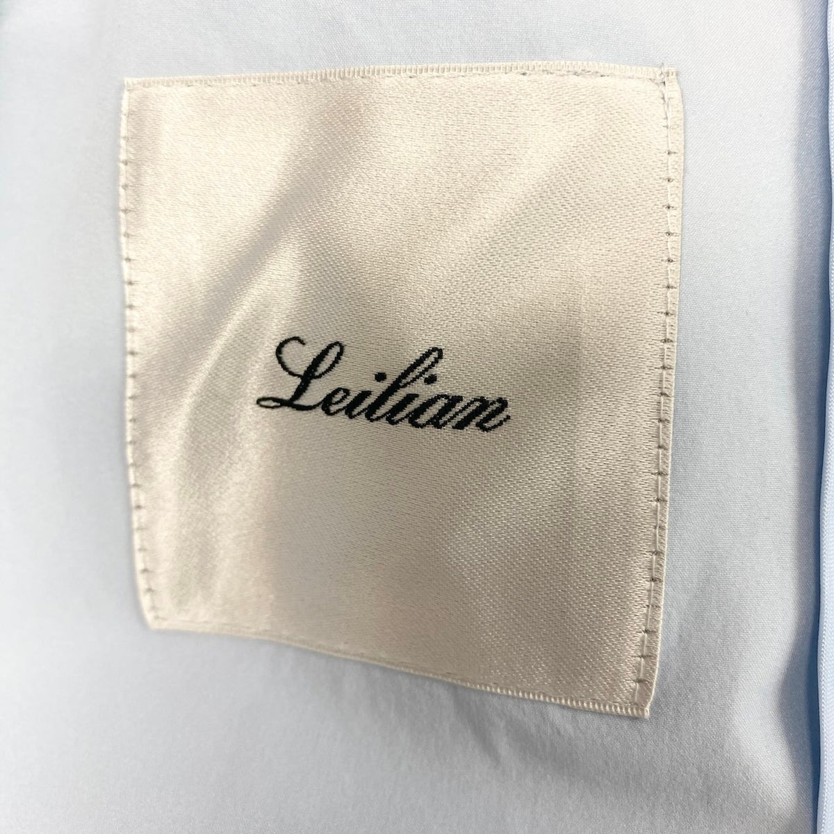 45j15【美品】Leilian レリアン 近年モデル スタンドカラージャケット ラグランスリーブジャケット アウター 13+サイズ ライトブルー ポリエステル100％ レディース 女性用u02t