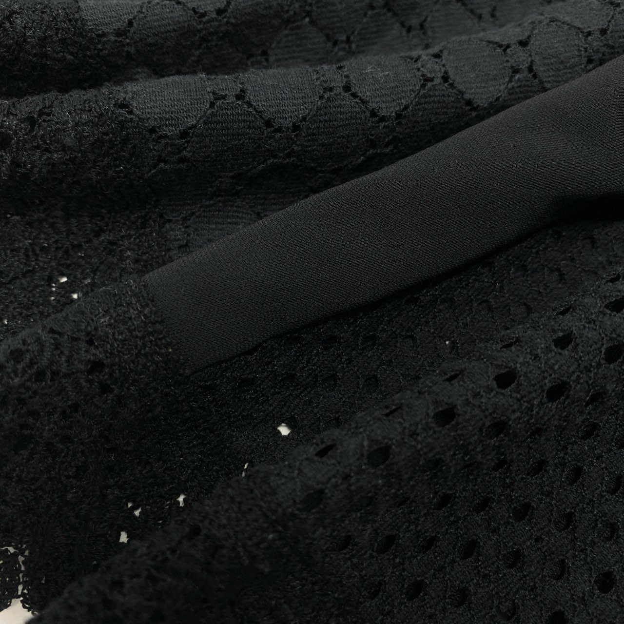 76k21《美品》 TOKUKO 1er VOL トクコプルミエヴォル ノーカラー ロングカーディガン 長袖 カットワークレース レディース 女性用 9 ブラックu02t