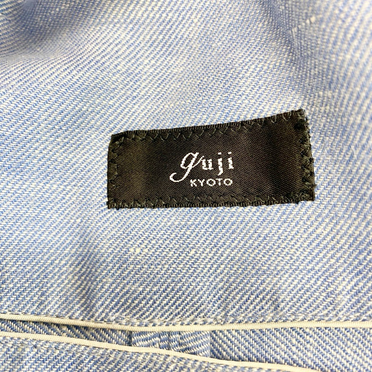 15c2 guji グジ KYOTO TESSUTI DI SONDRIO テーラードジャケット アンコンジャケット 日本製 メンズ 紳士服 サイズ46 ブルー系u02t