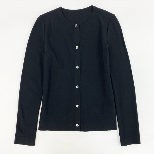 35d7 《新品タグ付き》 DAISY LIN for FOXEY デイジーリンフォクシー ニットカーディガン ボレロカーディガン トップス 32828 サイズ38 ブラック レディース 日本製
