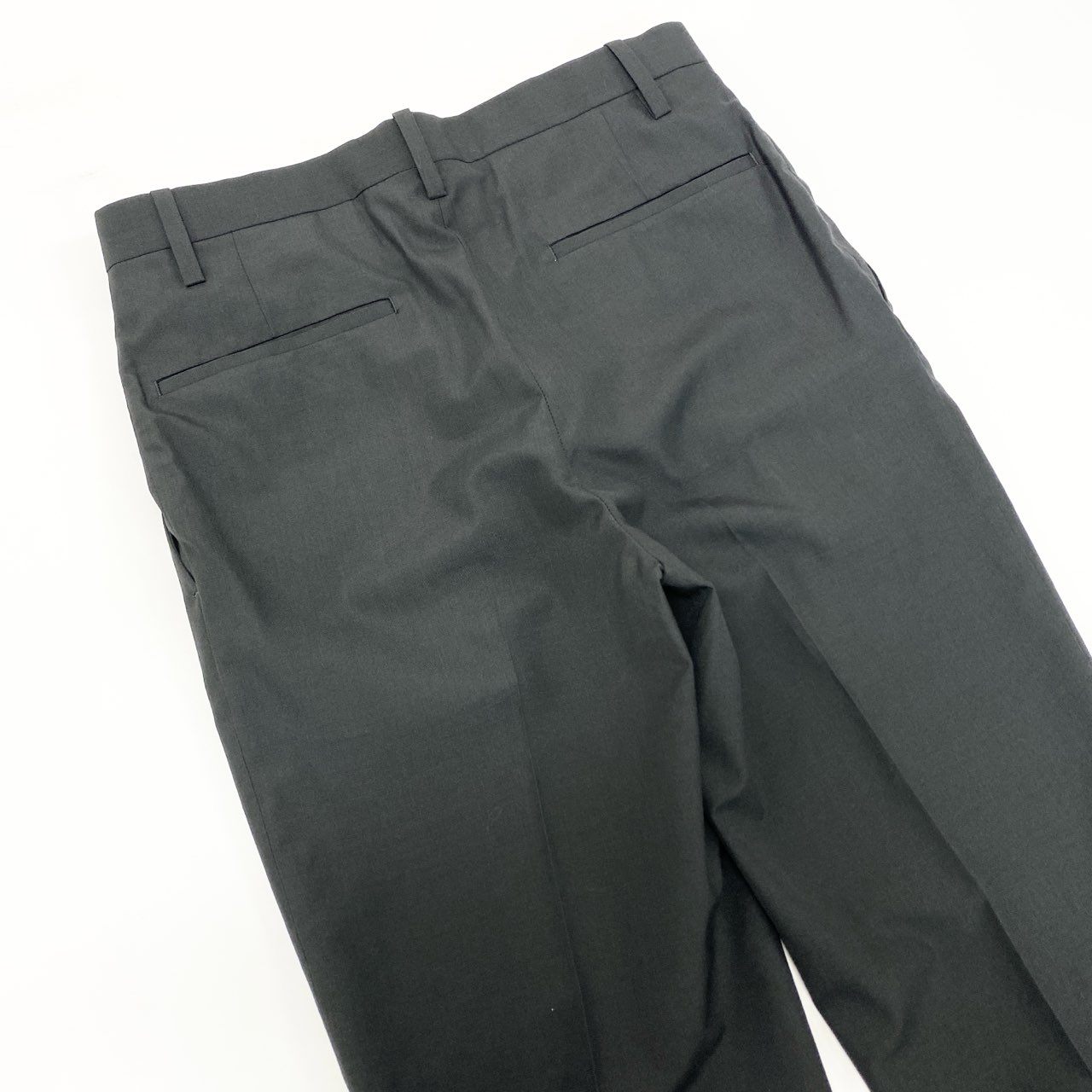 19k10 《美品》 JOHN SMEDLEY ENGLAND ジョンスメドレー セットアップスーツ シングル 2B アンコンジャケット スラックス ウール混 メンズ 紳士服 1 S ダークグレーu02t