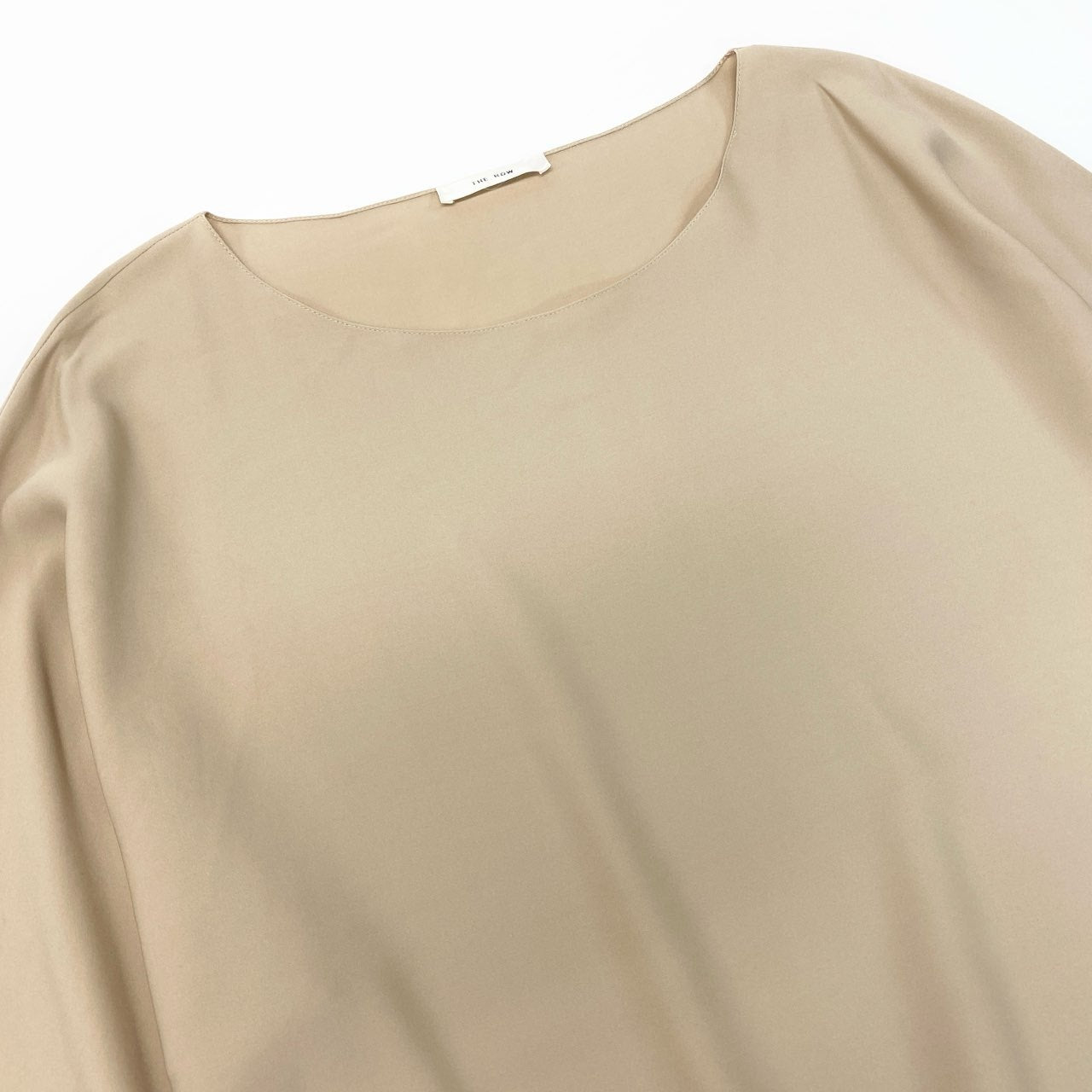 61k28 《極美品》 THE ROW ザロウ シルクブラウス シャツ ドルマンスリーブ トップス XS ベージュ レディースu02t