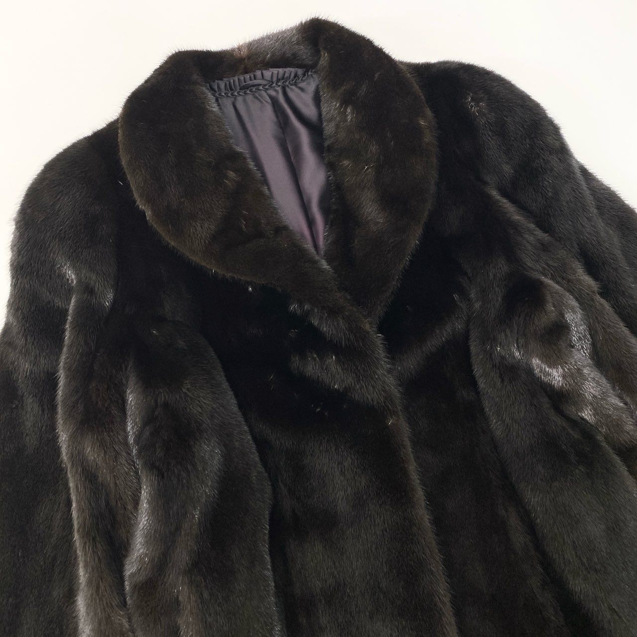 35c10 BLACKGLAMA ブラックグラマ ダークミンク ロングコート サイズ13 ダークブラウン 最高級毛皮 Dark Mink Fur Coatt18r