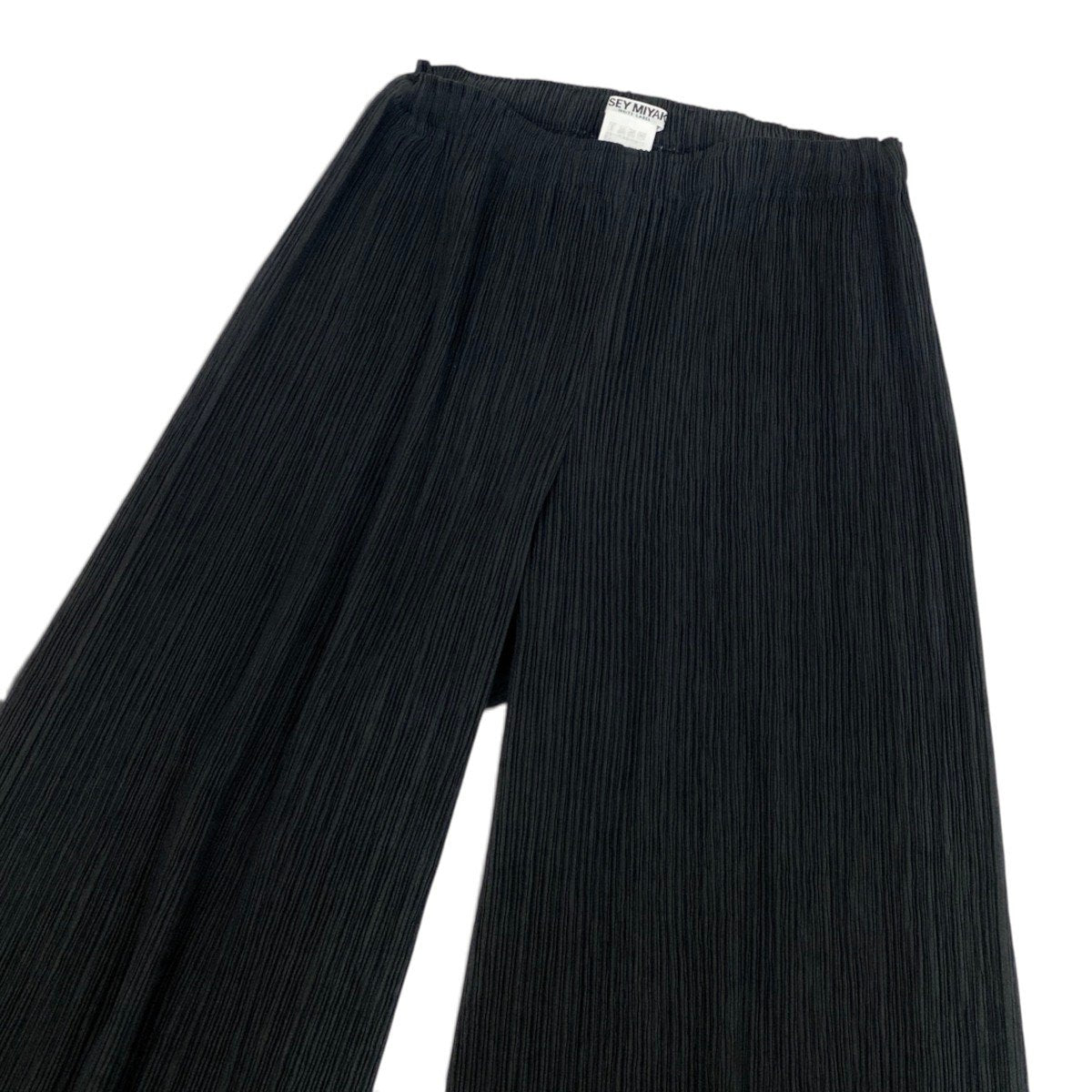 Ai4 ISSEY MIYAKE イッセイミヤケ WHITE LABEL プリーツ ロングパンツ  IM42FF441 サイズ0 ブラック ポリエステル100％ レディースta2