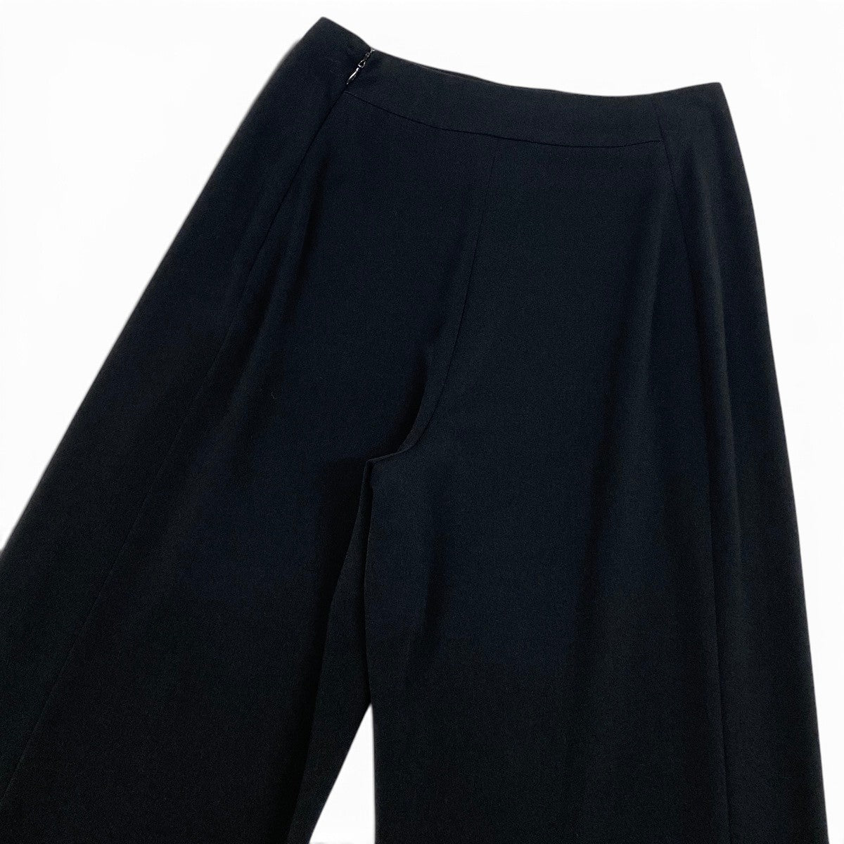 Ei3 CELINE セリーヌ フロント ロゴバックル ストレートパンツ ボトムス サイズ36 ブラック  レディースo07t