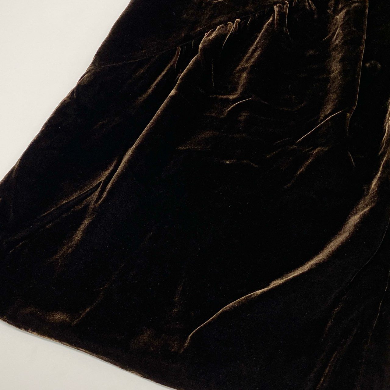 67b3 Vintage Christian Dior ヴィンテージ クリスチャンディオール ベルベット カクテルドレス ワンピース Velvet Cocktail Dress 7 ブラウン レディースo07t