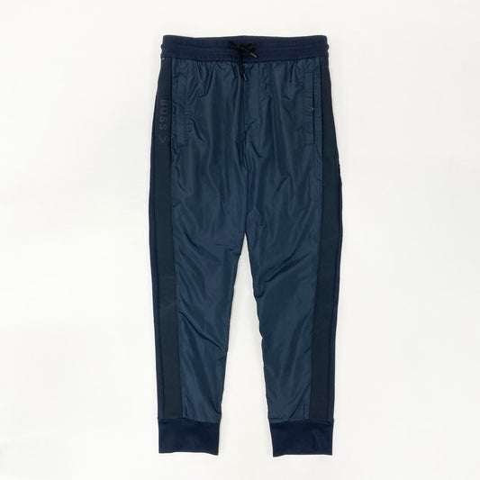 77i26 HUGO BOSS ヒューゴボス PERFORMANCE ナイロン切替 スウェットパンツ S ネイビー ストレッチ◎ ボトムス サイドラインt18r