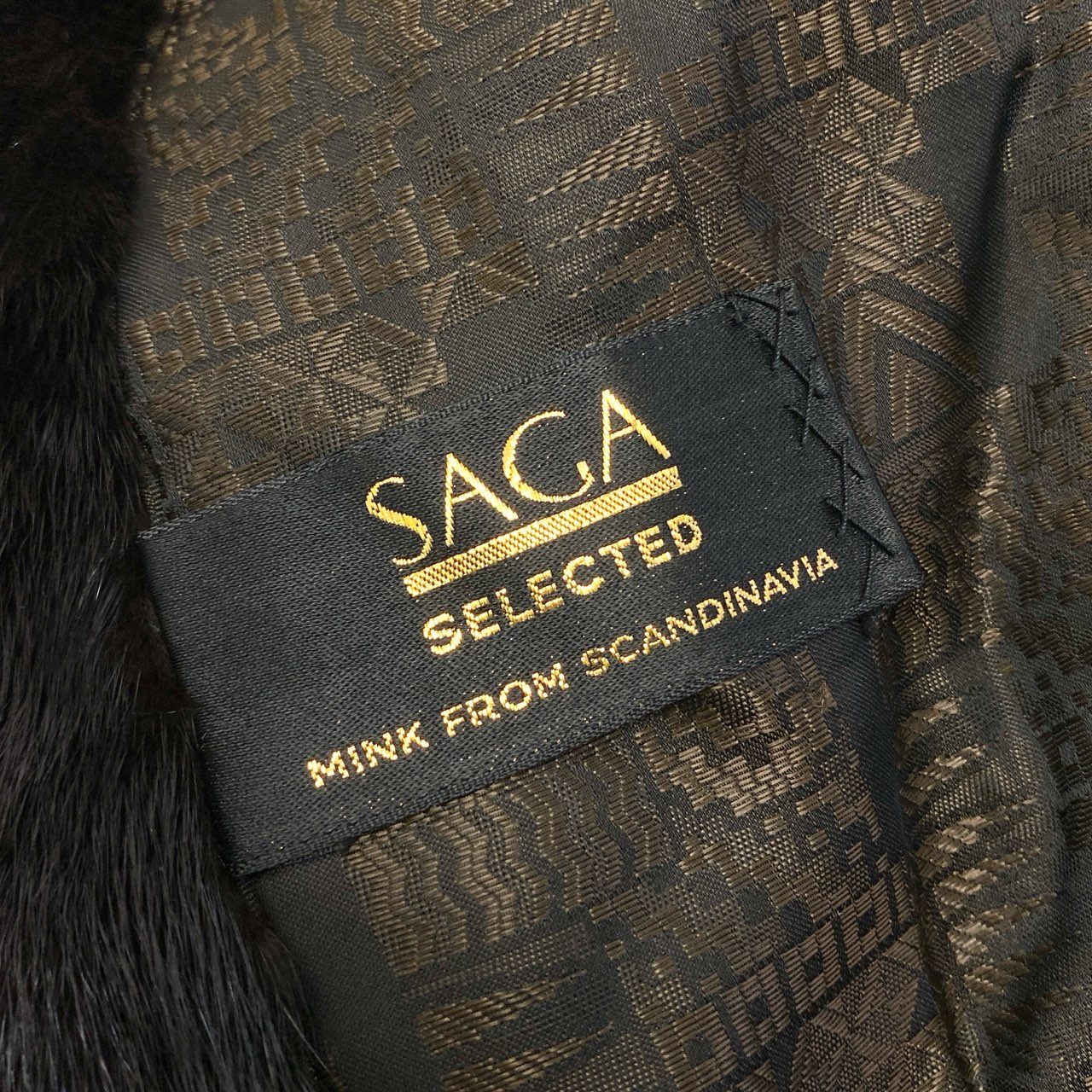 82a14 《希少》 NICO MODELL SAGA MINK サガミンク 金サガ マホガニーミンク ミンクコート デザインスリーブ 裾広がり フリル ダークブラウン ミンクファー 毛皮コートt18r