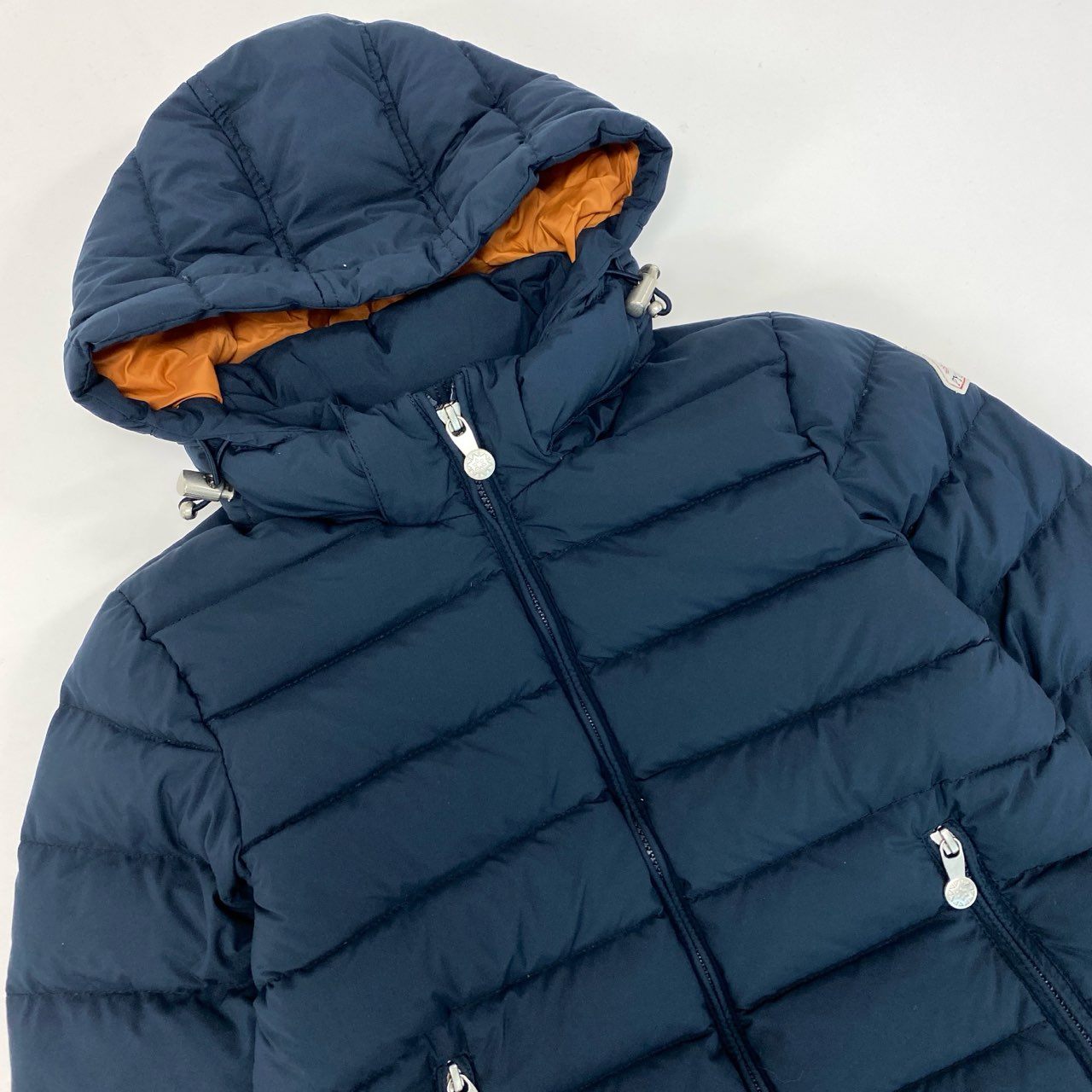 57L8 PYRENEX ピレネックス SPOUTNIC SOFT スプートニックソフト ダウンジャケット フード取り外し可 レディース 34 ネイビーu02t