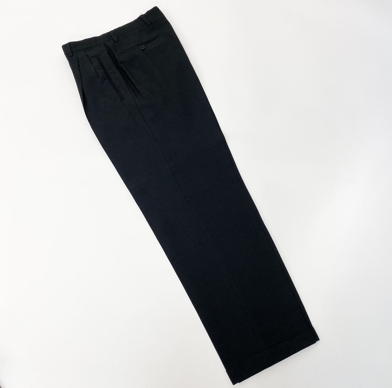 43c30 GIORGIO ARMANI LE COLLEZIONI ジョルジオアルマーニ セットアップスーツ シングル 3B 背抜き メンズ 紳士服 ビジネス 44REG ブラックo07t