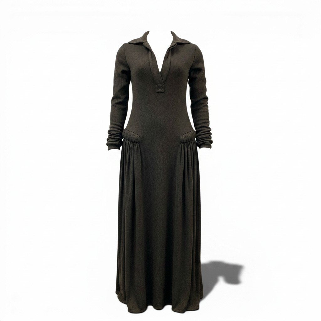 Ef29 【美品】 BOTTEGA VENETA ボッテガヴェネタ SALON01 ニットワンピース ドレスワンピース  サイズ36 ブラウン レディースk02i
