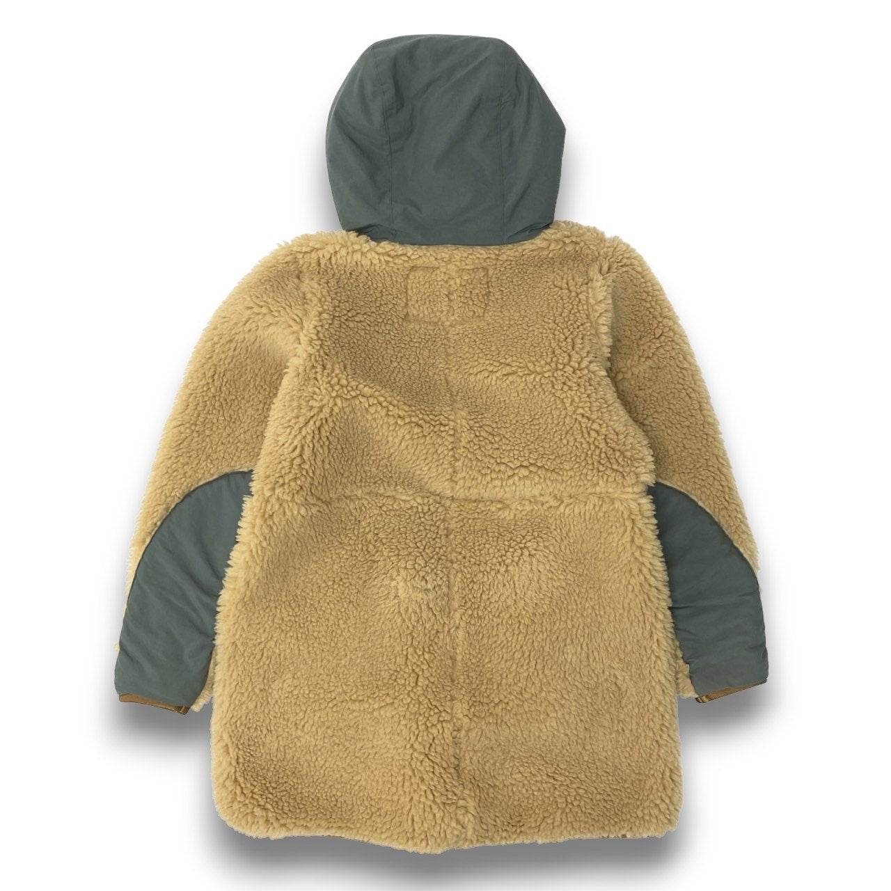 33c10 NATAL DESIGN ネイタルデザイン ホワイトバッファローボアジャケット フリースジャケット アウター XSサイズ ベージュ カーキ メンズ 男性用o07t