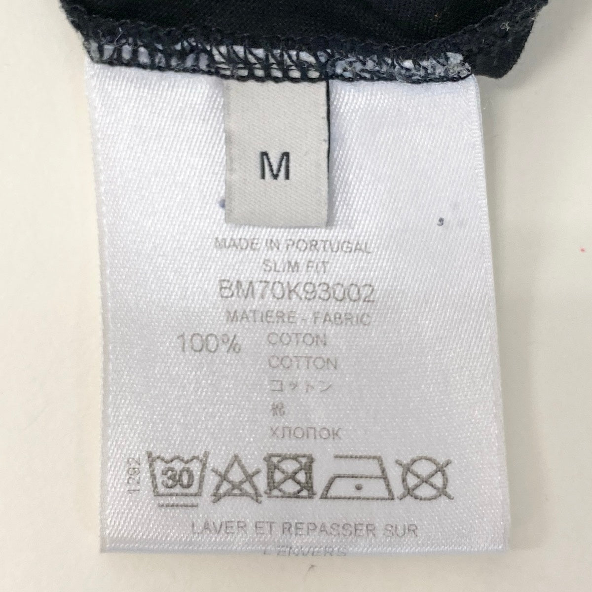 Mg9 GIVENCHY ジバンシィ ロゴプリント 半袖Tシャツ リブネック BM70K93002 サイズM ブラック コットン100％ メンズta2