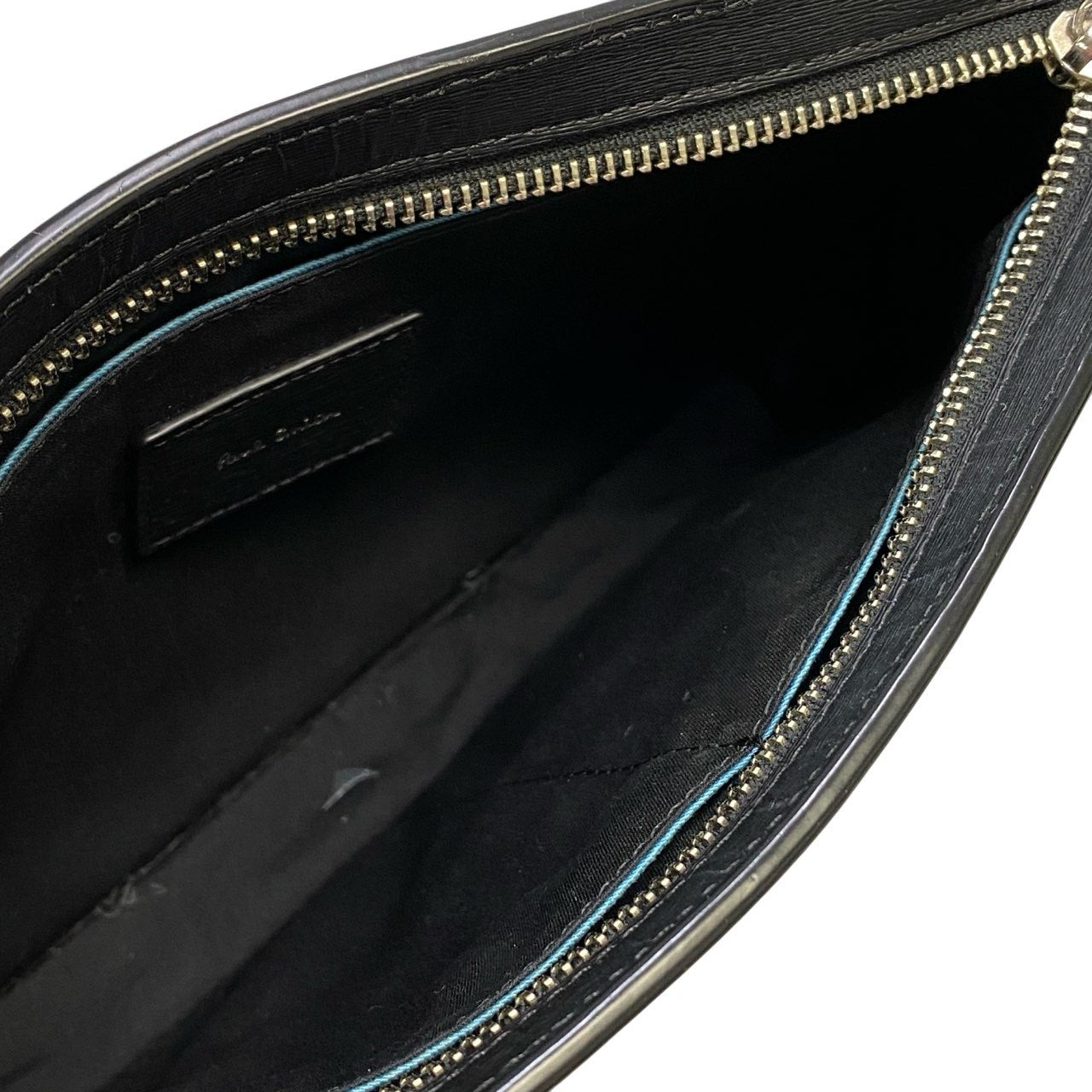 ha6《美品》 Paul Smith ポールスミス レザー クロスボディバッグ ブラック ショルダーバッグ サコッシュ 斜め掛け カバン 鞄t18r